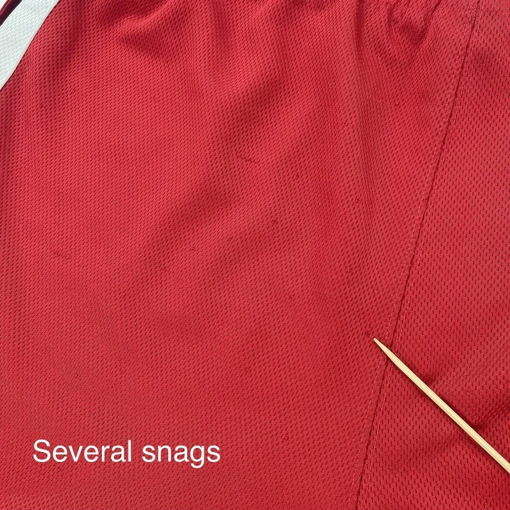 Vintage Nike Shorts Arkansas Razorbacks Mens M Red Satin Dazzle Retro Activewear